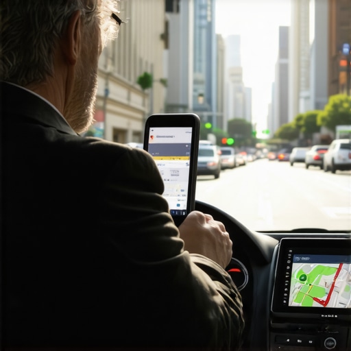Advanced GPS Navigation for Reliable Rides Driver using GPS device to optimize route in urban environment