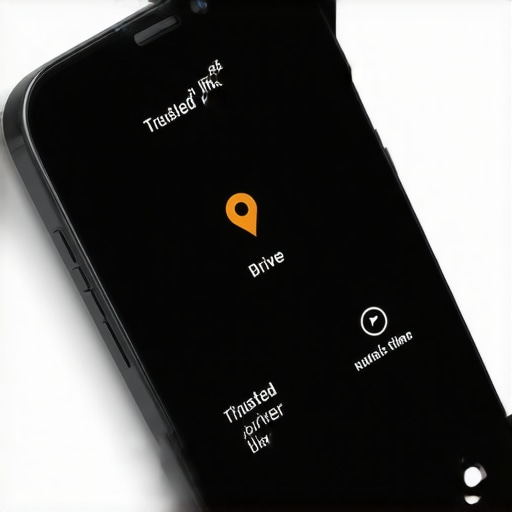 Smartphone with GPS tracking and driver profile for reliable hourly transportation.