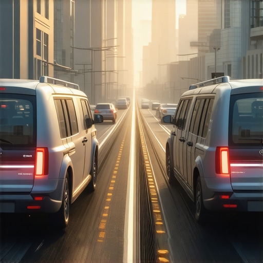 Illustration of AI and blockchain integrated transportation system ensuring safety and punctuality