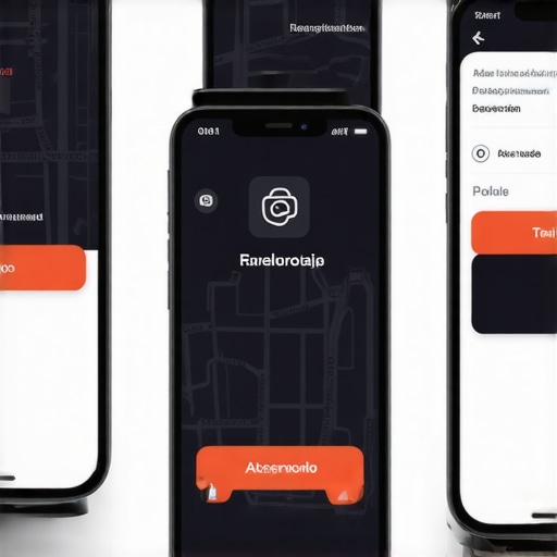 Mobile app screen showing live driver location and secure reservation details.