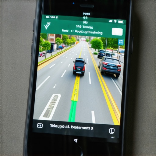 Smartphone GPS tracking app showing a driver approaching for a ride