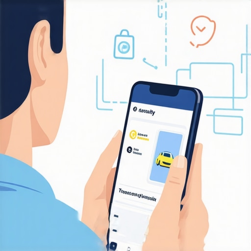 Person using a smartphone to book a safe and reliable ride with real-time tracking features