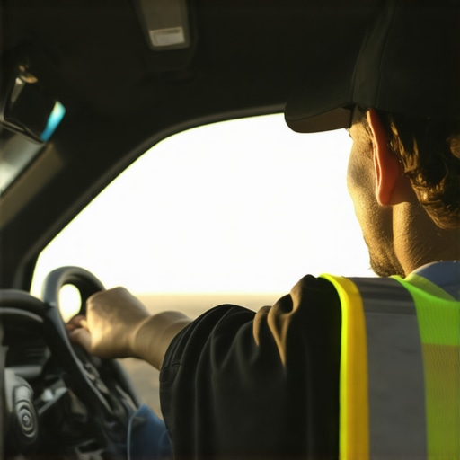 Driver and traveler reviewing safety credentials during reservation process.