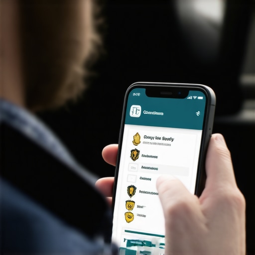 Person checking driver safety verification on mobile for peace of mind.