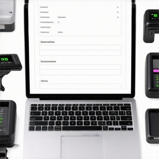 Laptop displaying reservation calendar and safety verification tools for hourly bookings