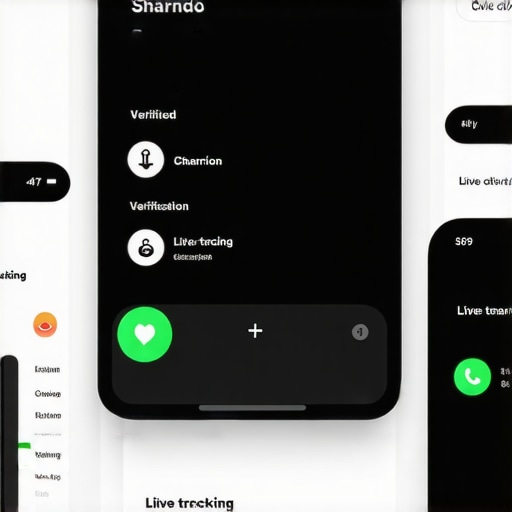 Screenshot of a ride-sharing app showing reservation details, live tracking, and safety indicators.