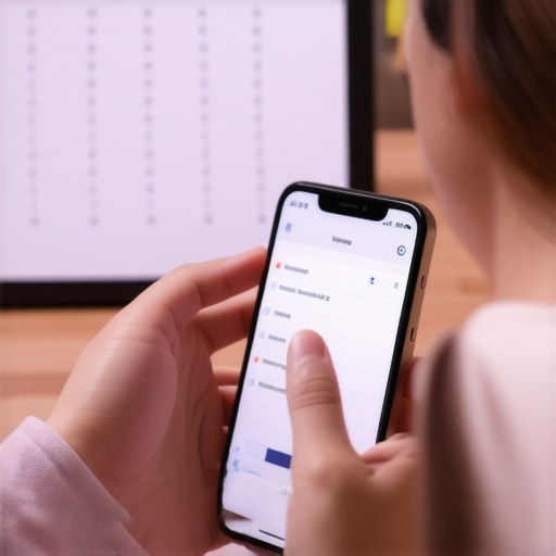 Person updating calendar and smartphone with reservation times for better punctuality