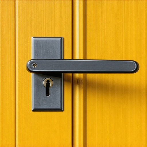 Detailed image showing a sturdy deadbolt lock installed on a back door, emphasizing security improvements.