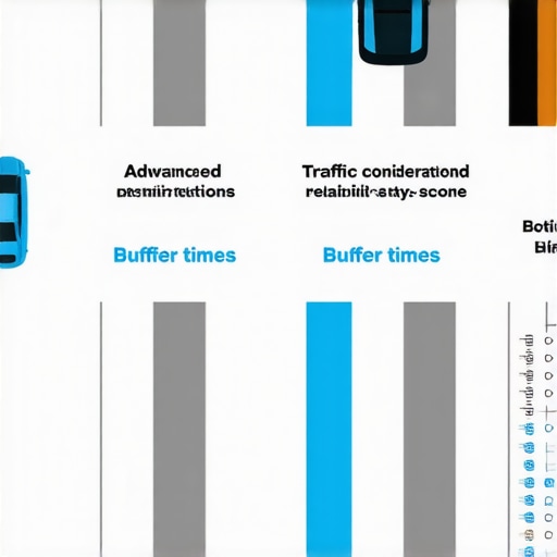 Infographic illustrating key strategies for ensuring on-time arrivals with advanced reservations.