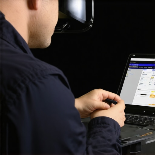 Maintaining Your Reservation Tech Technician checking GPS and network equipment