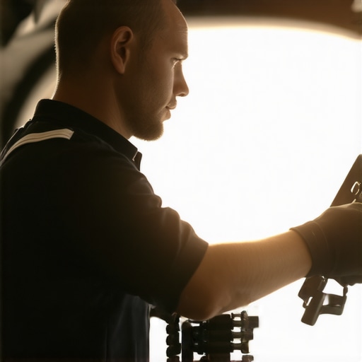 Driver inspecting vehicle exterior and interior for safety before a ride.