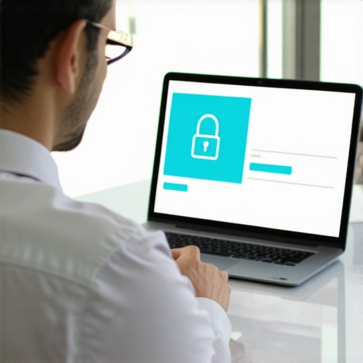 Person checking digital security details on a laptop for a reservation process.