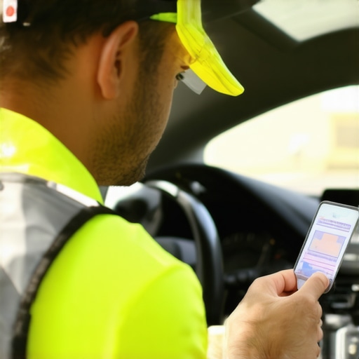 Driver verifying identity with passenger at vehicle door