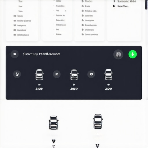 A digital dashboard displaying GPS tracking data for multiple vehicles