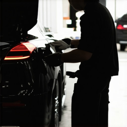 Technician performing vehicle maintenance check to ensure reservation safety.