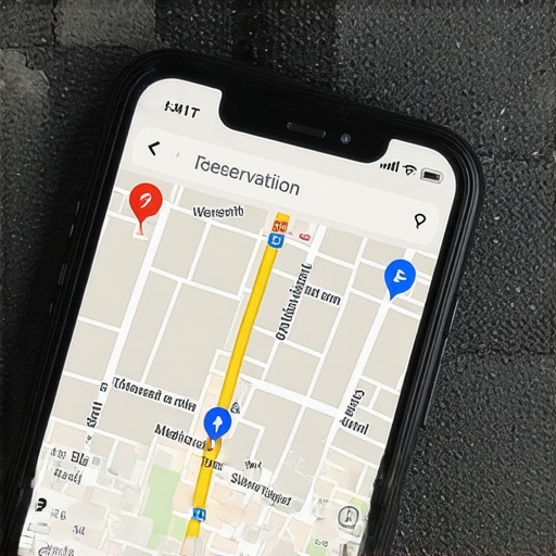 Smartphone screen displaying GPS tracking and scheduling apps used for managing hourly reservations.