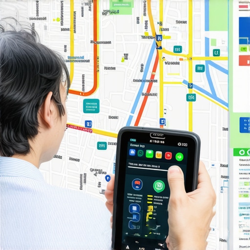 Using Real-Time Traffic Data for Precise Transit Timing Person analyzing traffic flow and adjusting reservation timing with digital tools