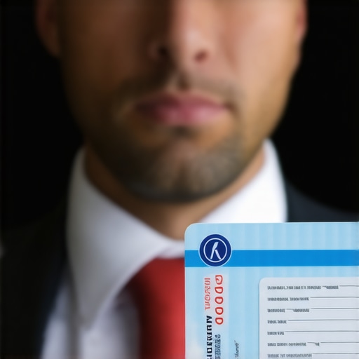 Close-up of insurance card being checked by a traveler