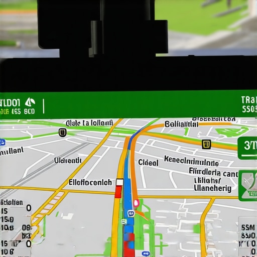 A modern GPS device displaying live traffic updates to aid in efficient routing.