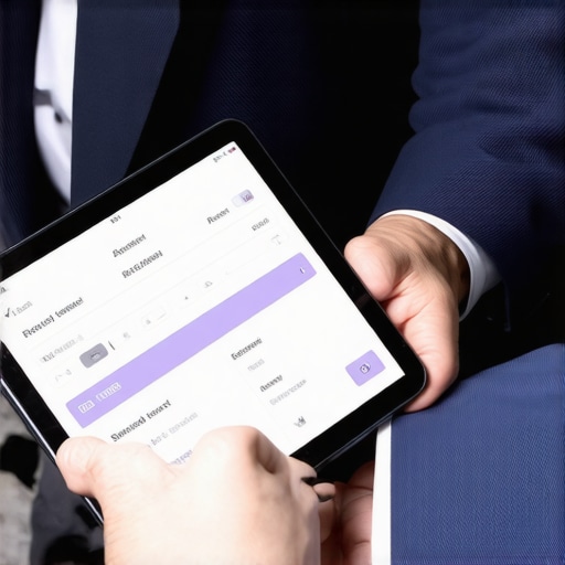 Advanced Reservation Check A chauffeur verifying a reservation on a tablet for precise scheduling.