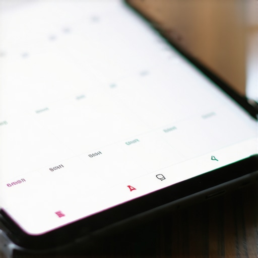 A tablet displaying a scheduling app with traffic and calendar info for reservations