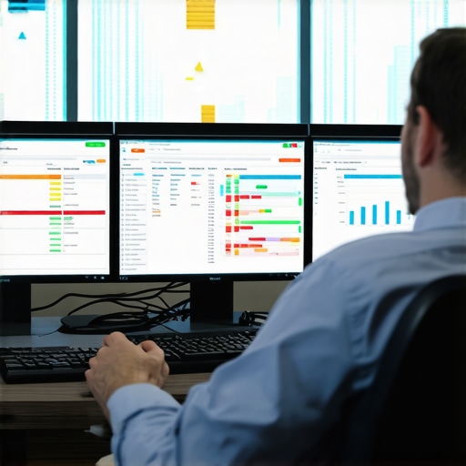 A dispatcher coordinating multiple ride bookings using advanced software and analytics tools.