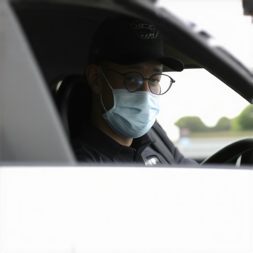 Driver Verifying Passenger Identity Driver performing identity check before ride with passenger