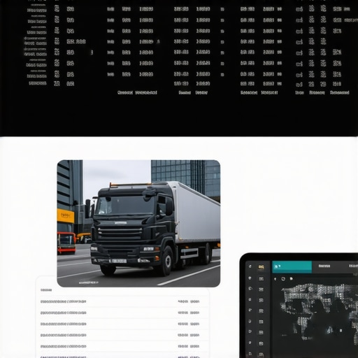 Screenshot of a fleet management system showing vehicle status and maintenance alerts