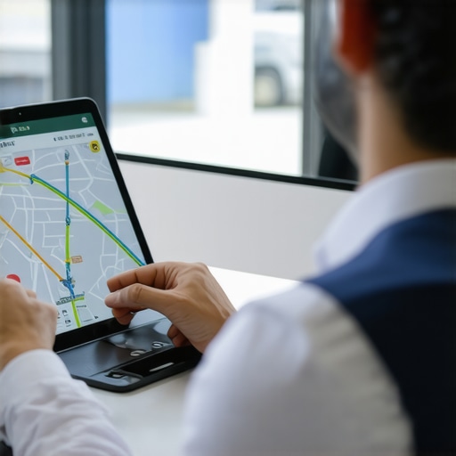 Reservation management system displaying GPS and traffic information