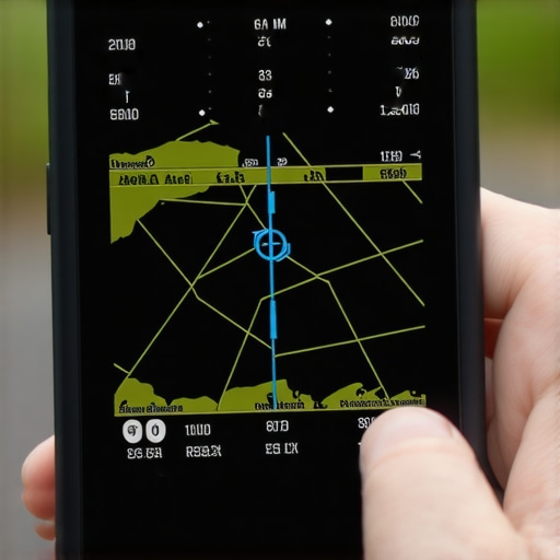 Human oversight of GPS data A person managing a GPS device with real-time tracking, weather overlays, highlighting the importance of human judgment in safety and punctuality.