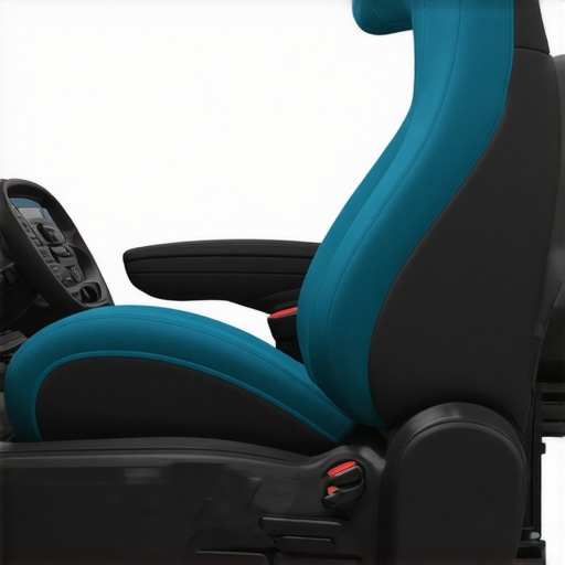 Optimal Seat Positioning for Safety Diagram showing ideal seat placement and safety features in a vehicle.