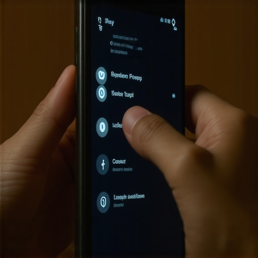 Person configuring tracking app on smartphone to improve real-time updates