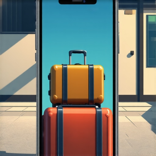 Precise Reservation Scheduling for Heavy Luggage A smartphone screen displaying a ride reservation app with time selection and heavy luggage in the background