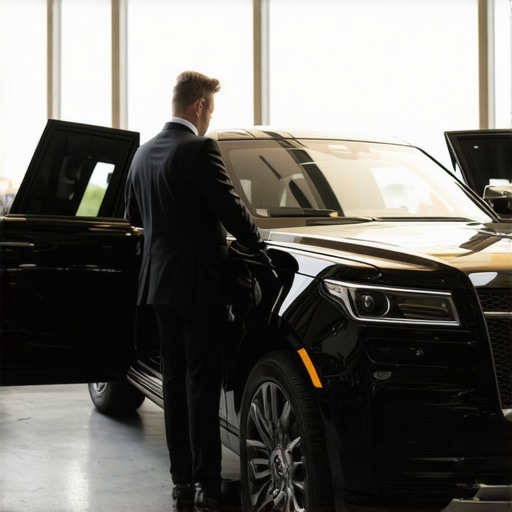 Professional chauffeur arriving at airport to pick up a passenger