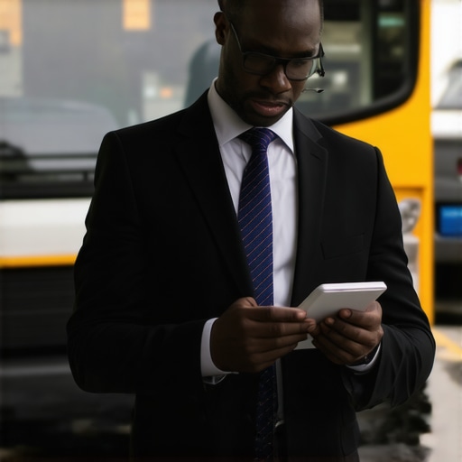 A person setting calendar reminders for transportation
