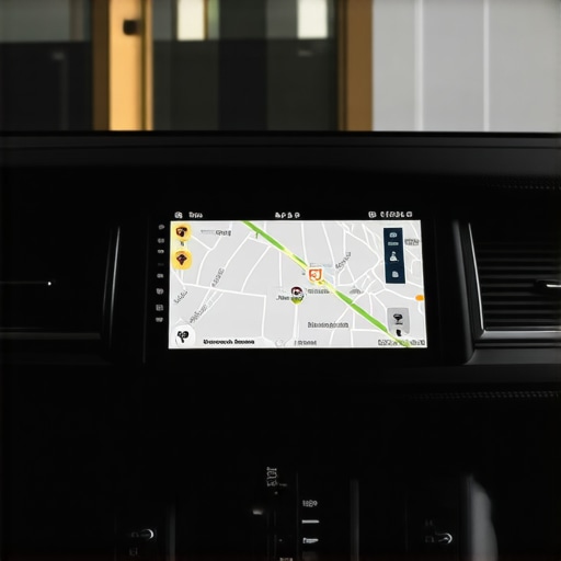 A GPS device showing real-time route optimization inside a vehicle