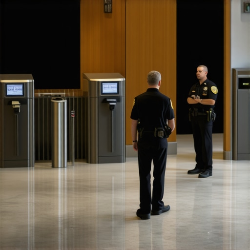 The Security Check for Entering High-Security Facility Gates