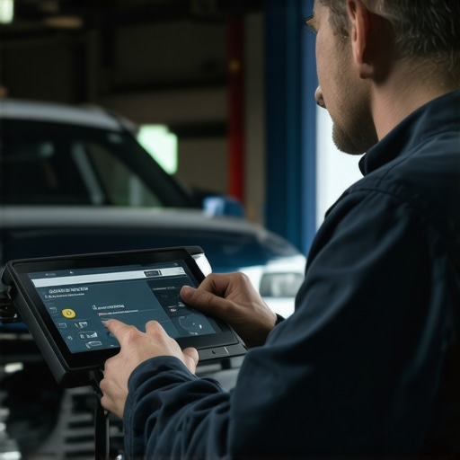 Vehicle Diagnostics for Long-Term Safety Technician performing diagnostics to ensure vehicle safety and reliability.