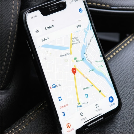 Advanced Chauffeur Punctuality Tech Stack Smartphone displaying synchronized calendar and real-time vehicle tracking tools for professional drivers.