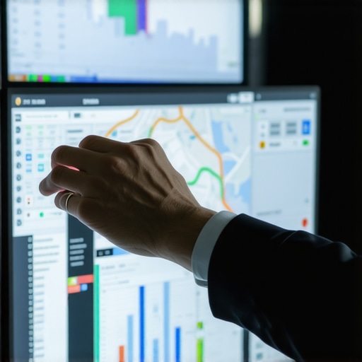 A professional dispatch dashboard showing real-time driver tracking and traffic data.