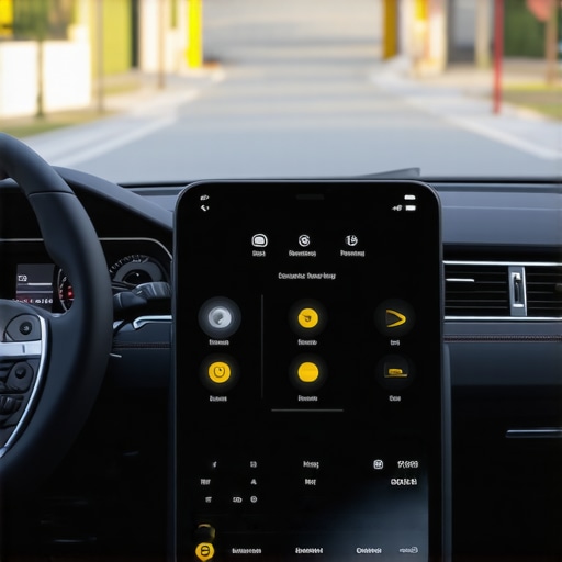 Luxury car dashboard featuring professional GPS and secure dispatch communication tools.