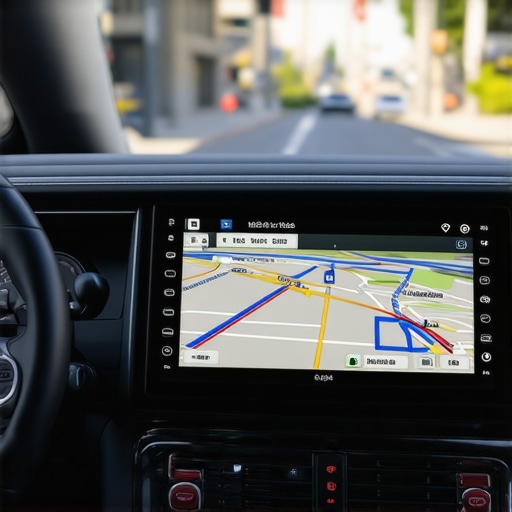 Advanced Vehicle Navigation Hardware Professional GPS hardware displaying real-time traffic data for precision arrival