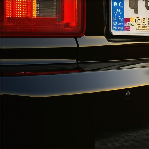 A close-up of a TCP commercial permit number on a professional transport vehicle bumper.