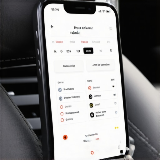 Smartphone showing synchronized chauffeur calendar and live tracking map