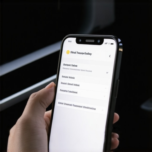 Digital Verification of Commercial Transport Safety Smartphone screen showing active commercial insurance verification inside a car