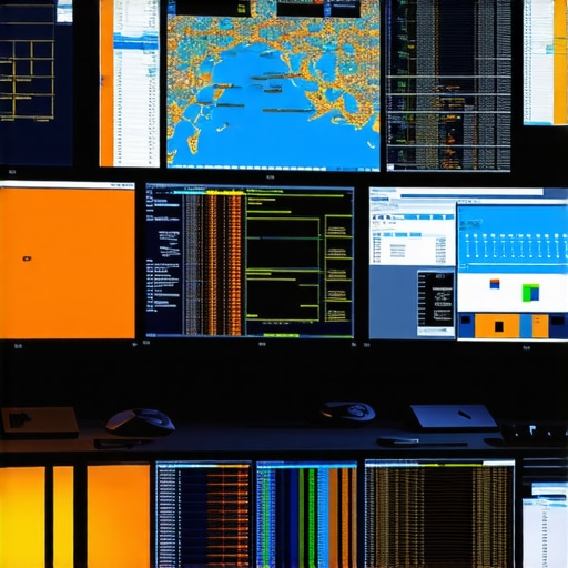 High-Tech Transport Operations Monitoring A professional transport dispatch center using advanced GPS tracking and traffic heatmaps to ensure punctuality.