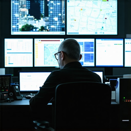 Human Dispatcher Monitoring Fleet Safety Professional dispatcher managing private driver logistics for on-time arrivals.