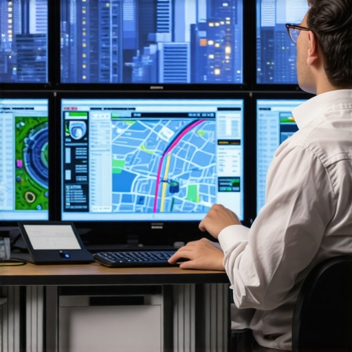 A professional dispatcher managing fleet logistics for safety and punctuality.