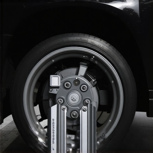 Close-up of a luxury car tire and brake rotor to illustrate safety checks