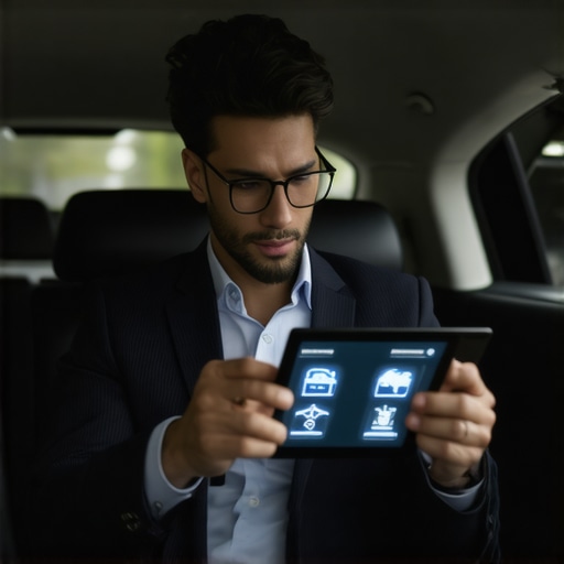 A traveler auditing their private driver safety logs on a tablet